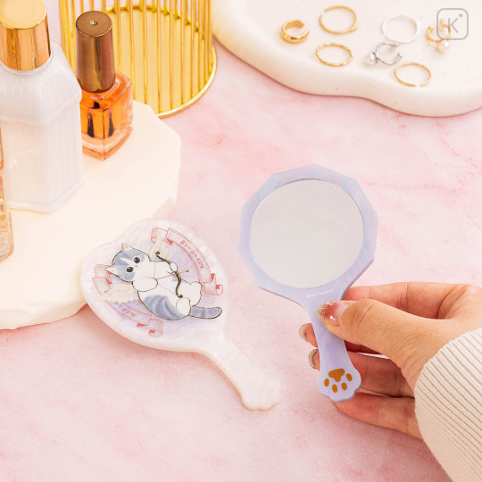 Japan Mofusand Hand Mirror - Cupid & Angel Cat Nyan Sky - 3