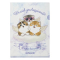 Japan Mofusand A4 Clear File - Cupid & Angel Cat Sky - 3