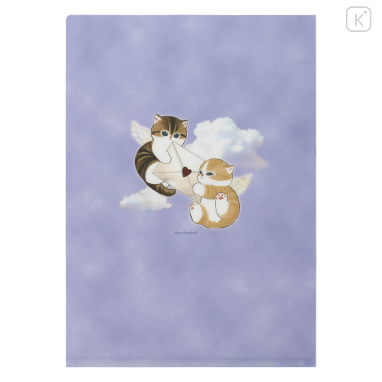 Japan Mofusand A4 Clear File - Cupid & Angel Cat Sky - 4
