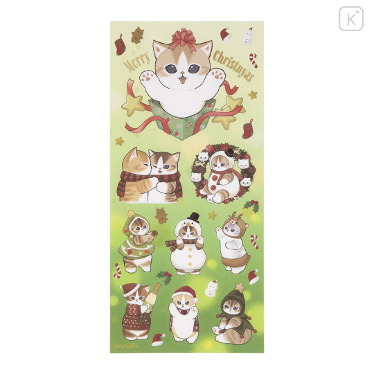 Japan Mofusand Seal Sticker - Merry Christmas Cat - 1