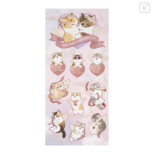Japan Mofusand Seal Sticker - Cupid & Angel Cat Love - 1