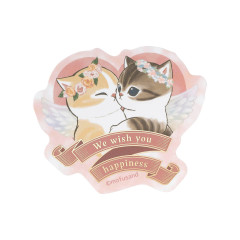 Japan Mofusand Smartphone Sticker - Cupid & Angel Cat Message Wish You Happy