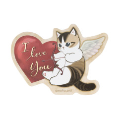 Japan Mofusand Smartphone Sticker - Cupid & Angel Cat Message I Love You