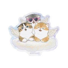 Japan Mofusand Smartphone Sticker - Cupid & Angel Cat Message With Heartfelt Gratitude