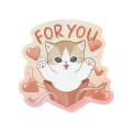 Japan Mofusand Smartphone Sticker - Cupid & Angel Cat Message For You - 1