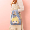 Japan Mofusand Jacquard Woven Tote Bag - Knit Cat Looking At The Sky - 4