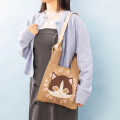 Japan Mofusand Should Strap for Jacquard Woven Tote Bag - Cat Beige - 2