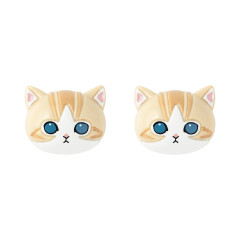 Japan Mofusand Earrings - Cat Orange Brown White