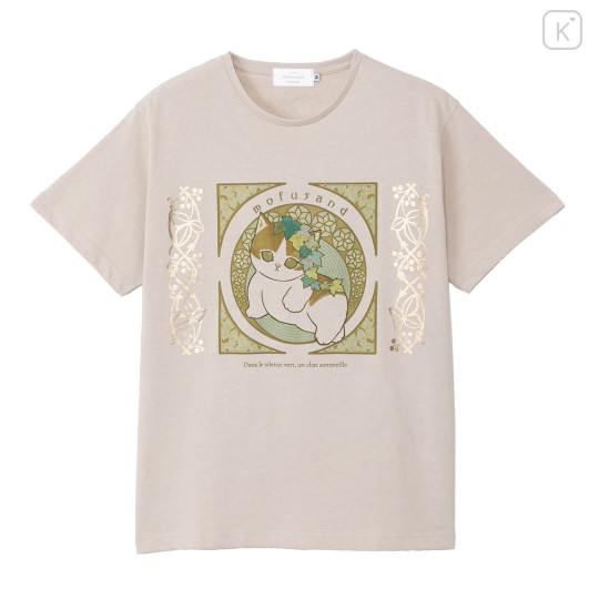 Japan Mofusand Art Nouveau T-shirt (L) - Flower Cat Ivy - 7