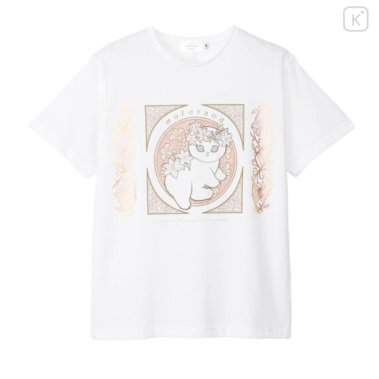 Japan Mofusand Art Nouveau T-shirt (L) - Flower Cat Lily - 6