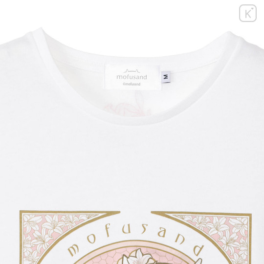 Japan Mofusand Art Nouveau T-shirt (L) - Flower Cat Lily - 8