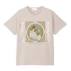Japan Mofusand Art Nouveau T-shirt (XL) - Flower Cat Ivy