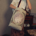 Japan Mofusand Tote Bag - Art Nouveau Flower Cat Lily - 2