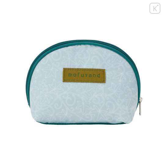 Japan Mofusand Round Cosmetic Pouch - Art Nouveau Flower Cat Ivy - 7