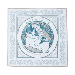 Japan Mofusand Square Scarf - Art Nouveau Flower Cat Ivy
