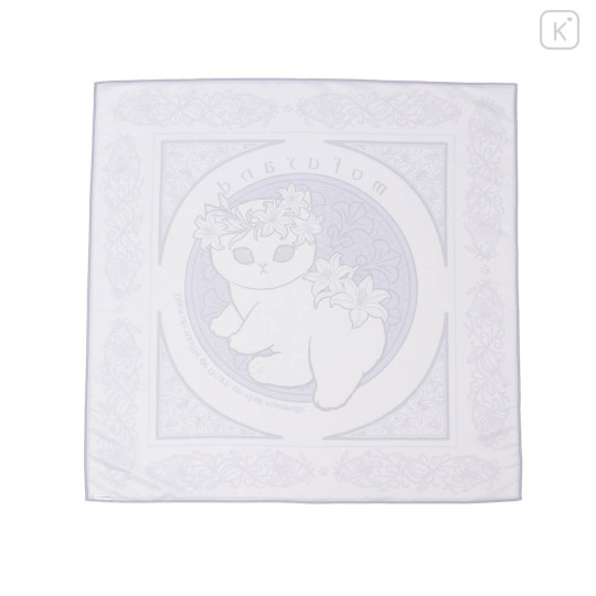 Japan Mofusand Square Scarf - Art Nouveau Flower Cat Lily - 4