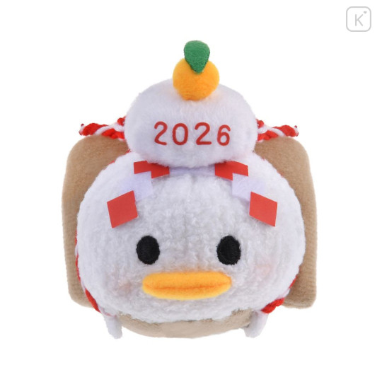 Japan Disney Store Tsum Tsum Mini Plush (S) - Donald : Japanese New Year 2026 Kagami Mochi Rice Cake - 1