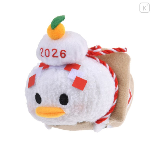 Japan Disney Store Tsum Tsum Mini Plush (S) - Donald : Japanese New Year 2026 Kagami Mochi Rice Cake - 2