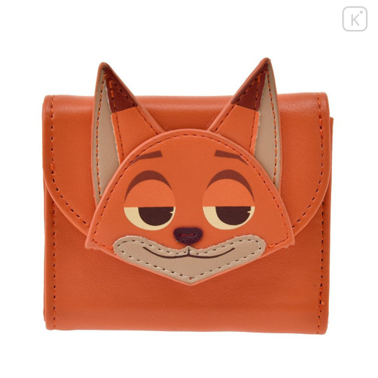 Japan Disney Store Trifold Wallet - Zootopia : Nick Wilde Face Holiday - 1
