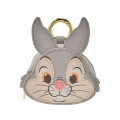 Japan Disney Store Mini Accessory Pouch with Carabiner - Bambi : Rabbit Thunder Face Holiday - 1