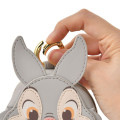 Japan Disney Store Mini Accessory Pouch with Carabiner - Bambi : Rabbit Thunder Face Holiday - 4