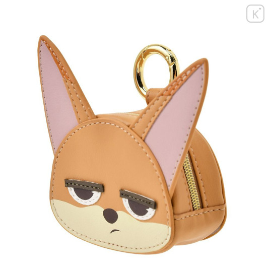 Japan Disney Store Mini Accessory Pouch with Carabiner - Zootopia : Finnick Face Holiday - 2
