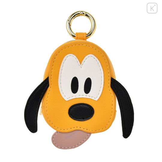Japan Disney Store Mini Accessory Pouch with Carabiner - Pluto : Face Holiday - 1