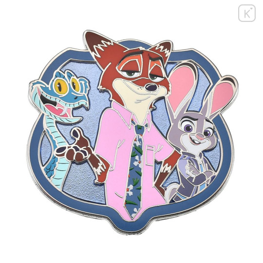 Japan Disney Store Pin Badge - Zootopia 2 Judy Hopps & Nick Wilde & Gary - 2