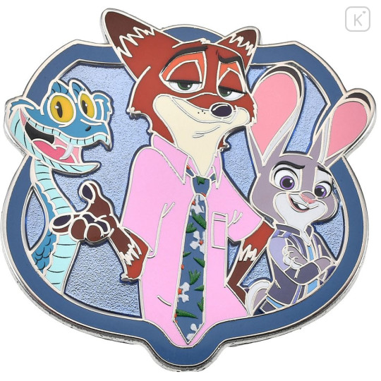 Japan Disney Store Pin Badge - Zootopia 2 Judy Hopps & Nick Wilde & Gary - 4