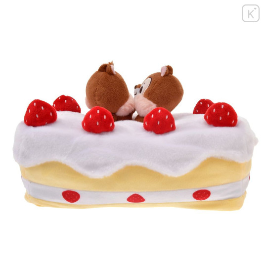 Japan Disney Store Tissue Box Cover Plush - Chip & Dale : Strawberry Cake - 6