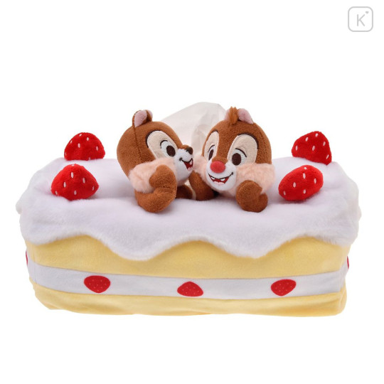 Japan Disney Store Tissue Box Cover Plush - Chip & Dale : Strawberry Cake - 7