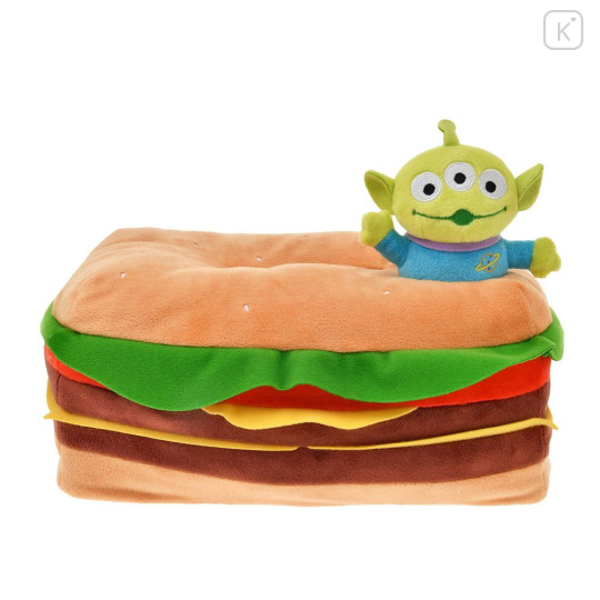 Japan Disney Store Tissue Box Cover Plush - Toy Story Little Green Men Aliens : Hamburger - 1