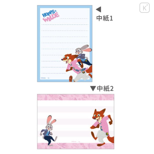 Japan Disney Mini Notepad - Zootopia 2 : Blue - 2