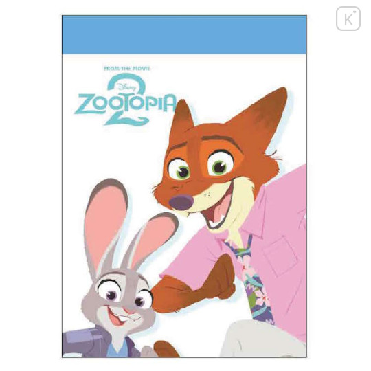 Japan Disney Mini Notepad - Zootopia 2 : White - 1