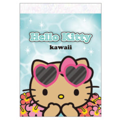 Japan Sanrio Mini Notepad - Hello Kitty : Tan Swimsuit Party Ocean