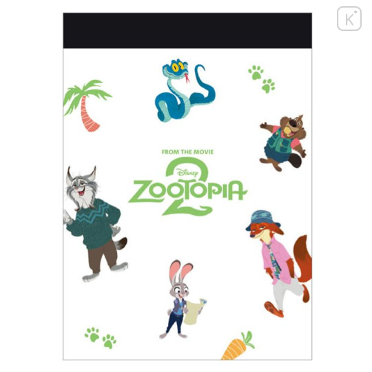 Japan Disney Mini Notepad - Zootopia 2 : Characters White - 1