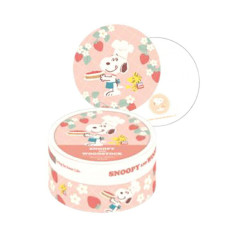 Japan Peanuts Memo & Box - Snoopy & Woodstock : Strawberry Dessert Pink