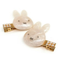 Japan Miffy Bangs Clip Set - Miffy : Gold Pearl Tweed - 1
