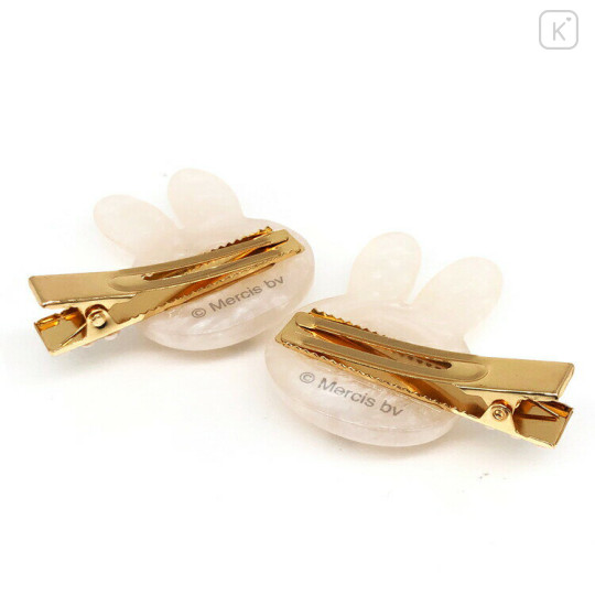 Japan Miffy Bangs Clip Set - Miffy : Gold Pearl Tweed - 2