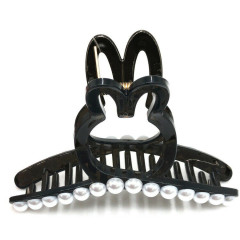 Japan Miffy Hair Claw Clip - Miffy : Pearl Tweed Black