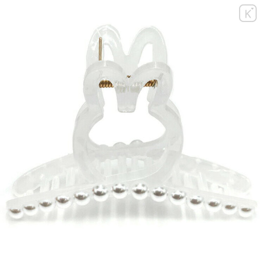 Japan Miffy Hair Claw Clip - Miffy : Pearl Tweed White - 1