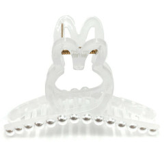 Japan Miffy Hair Claw Clip - Miffy : Pearl Tweed White