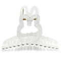 Japan Miffy Hair Claw Clip - Miffy : Pearl Tweed White - 1