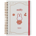 Japan Miffy B6 Ring Notebook - Miffy : Dessert Red Beige - 1