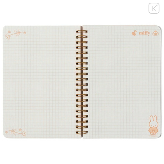 Japan Miffy B6 Ring Notebook - Miffy : Dessert Red Beige - 2