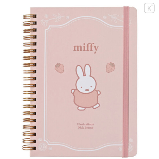 Japan Miffy B6 Ring Notebook - Miffy : Dessert Pink - 1