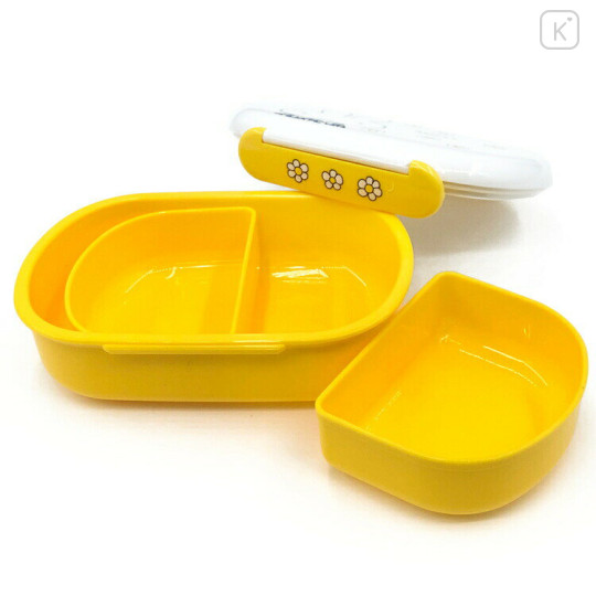 Japan Miffy Bento Lunch Box 270ml - Miffy : Flower Blue Dress Yellow White - 3