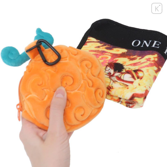 Japan One Piece Mini Towel Handkerchief & Pouch Set - Ace Devil Fruit : Mera Mera no Mi - 3