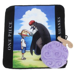 Japan One Piece Mini Towel Handkerchief & Pouch Set - Luffy Devil Fruit : Gomu Gomu no Mi