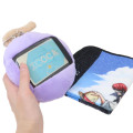 Japan One Piece Mini Towel Handkerchief & Pass Case with Reel Set - Luffy Devil Fruit : Gomu Gomu no Mi - 3